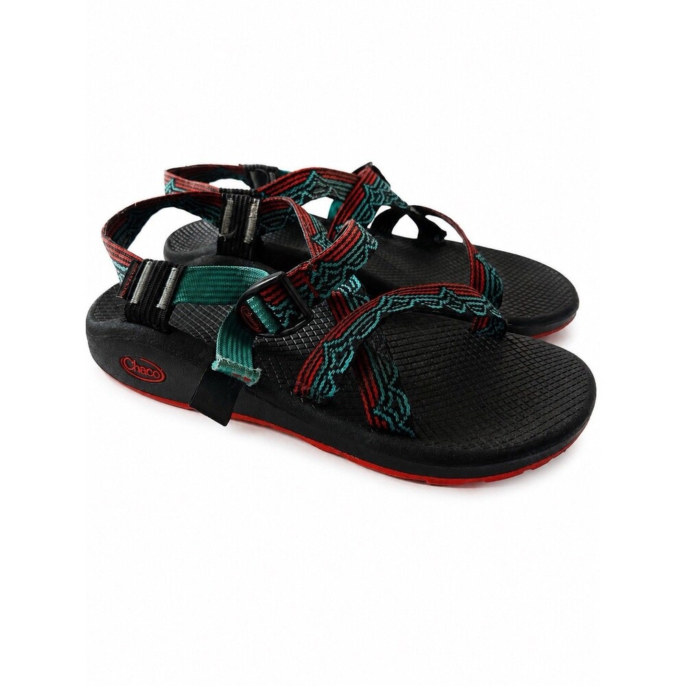 Chaco Z/1 Classic Women’s 10 Black Teal Red Adjustable Hiking Sport Sandals